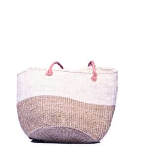 Weisse und Braune Kyondo Tasche
