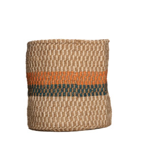 grosser natur orange schwarzer Planter