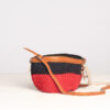 kleine Handtasche Schwarz-Rot