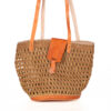 natur Tragtasche mit Lederboden