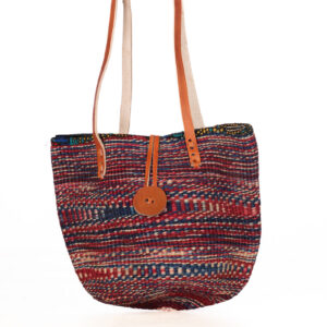 rot gestreifte Handtasche