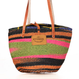 Schwarz-orange Handtasche