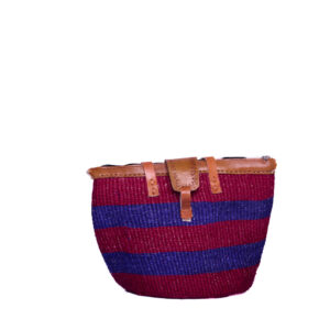 Weinrot blaue Handtasche