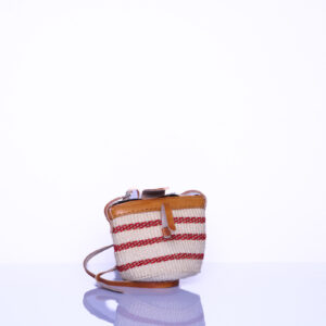 rote und weisse Handtasche