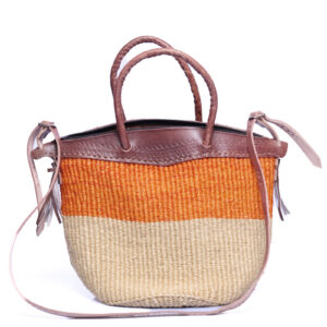 Orange natur Handtasche
