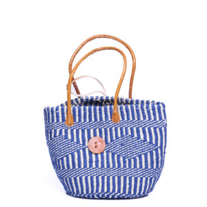 Blaue Tribal Kyondo Tasche