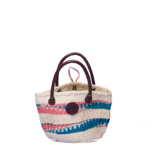 Weiss pink grüne Handtasche