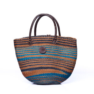 orange blaue Handtasche