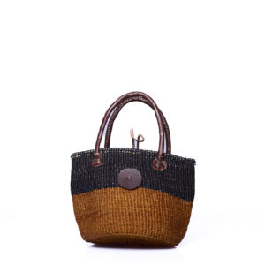schwarz braune Handtasche